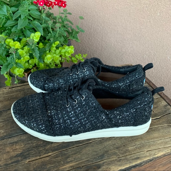 Toms Del Ray Black Tweed Sneaker - Picture 4 of 8